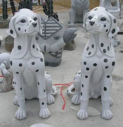 Spotty Dog Stone carving